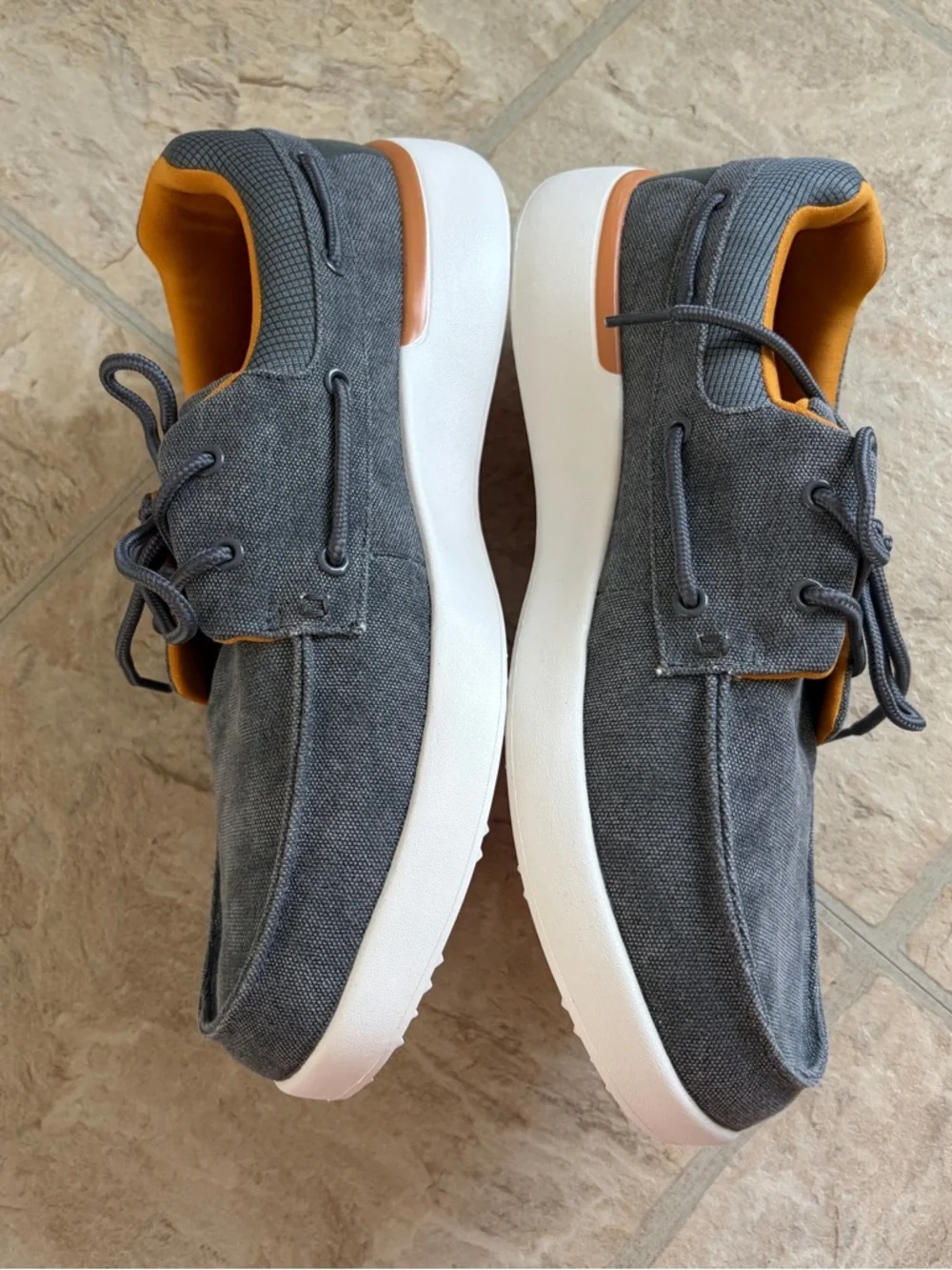 Orthofeet Gray Casual Comfort Shoes Men’s Size 11 (EU 44.5) Boat Shoes
